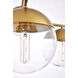 Eclipse 6 Light 36 inch Brass Pendant Ceiling Light