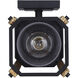 Aki 1 Light 12 inch Black and Wood Outdoor Wall Lantern