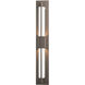 Double Axis LED 31 inch Coastal Dark Smoke Outdoor Sconce