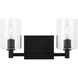 Fullton 2 Light 14.25 inch Midnight Black Bath Vanity Wall Light