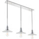 Waltz 3 Light 41 inch Chrome Pendant Ceiling Light