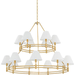 Howard 15 Light 50 inch Aged Brass Chandelier Ceiling Light