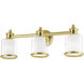 Middlebush 3 Light 24 inch Polished Brass Bath Vanity Wall Light