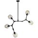 Organic LED 40 inch Black Chandelier Ceiling Light