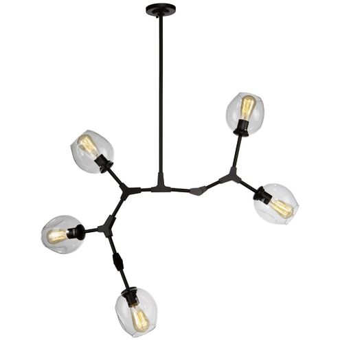 Organic LED 40 inch Black Chandelier Ceiling Light