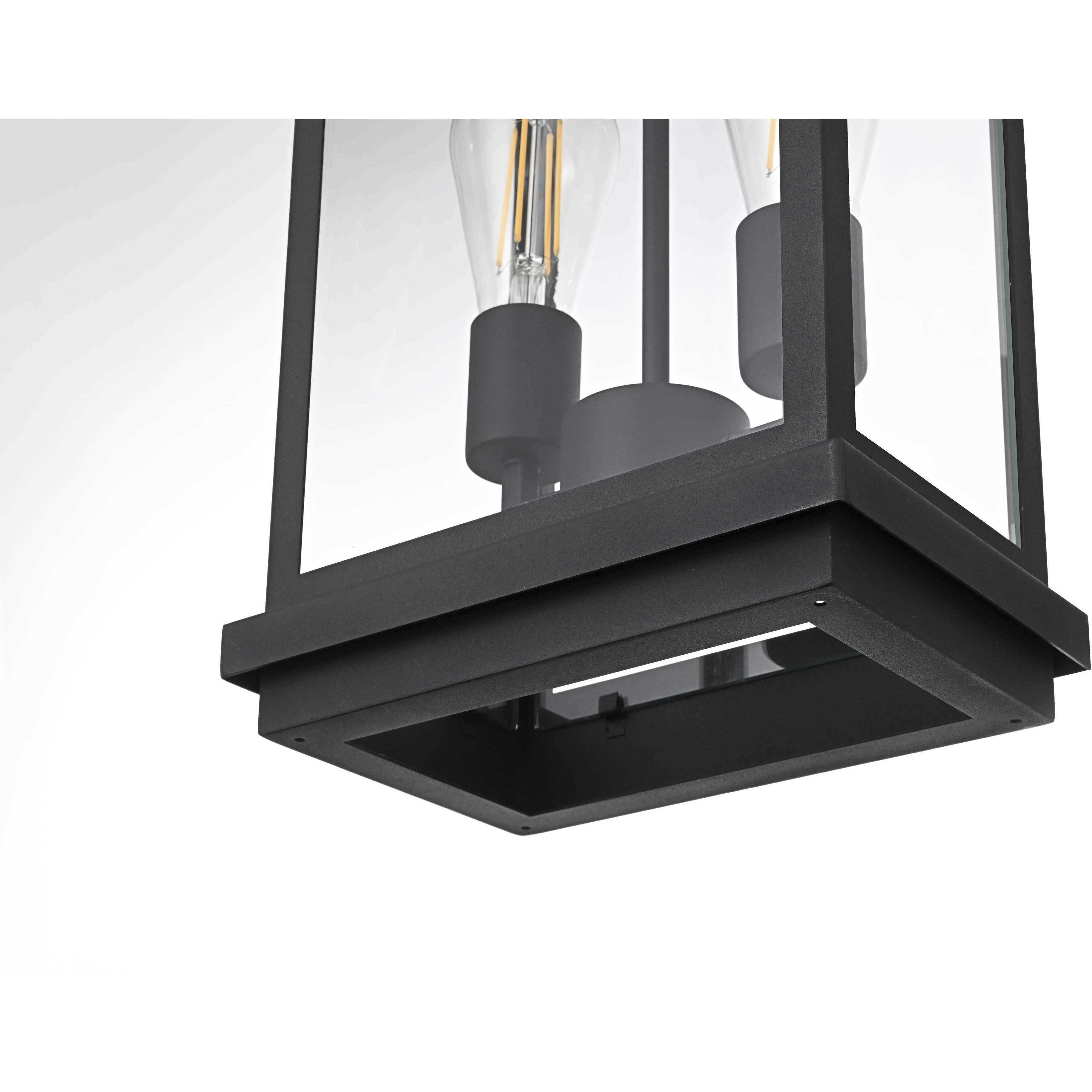 Theodore 2 Light 21 inch Black Outdoor Wall Sconce