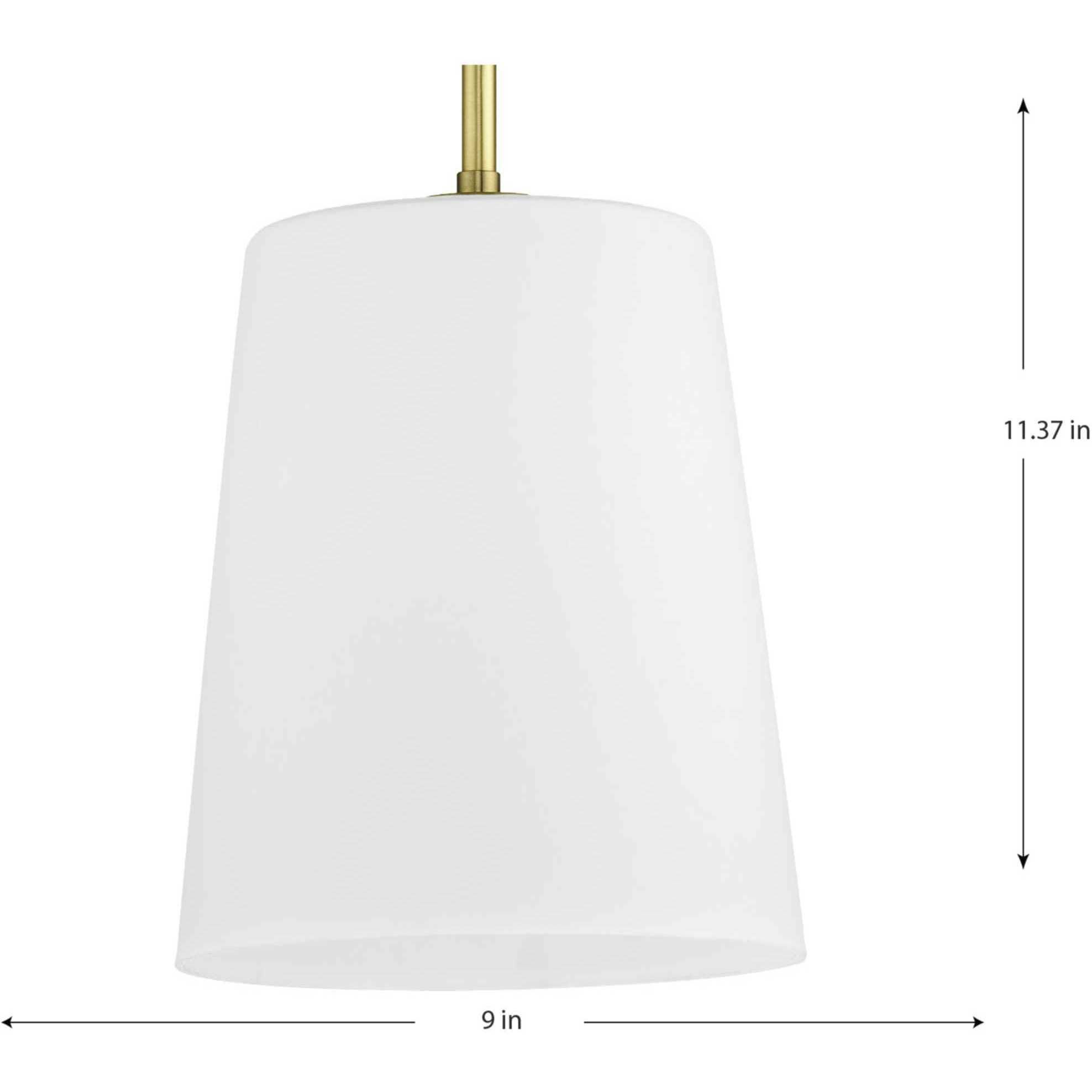 Clarion 1 Light 9 inch Satin Brass Pendant Ceiling Light