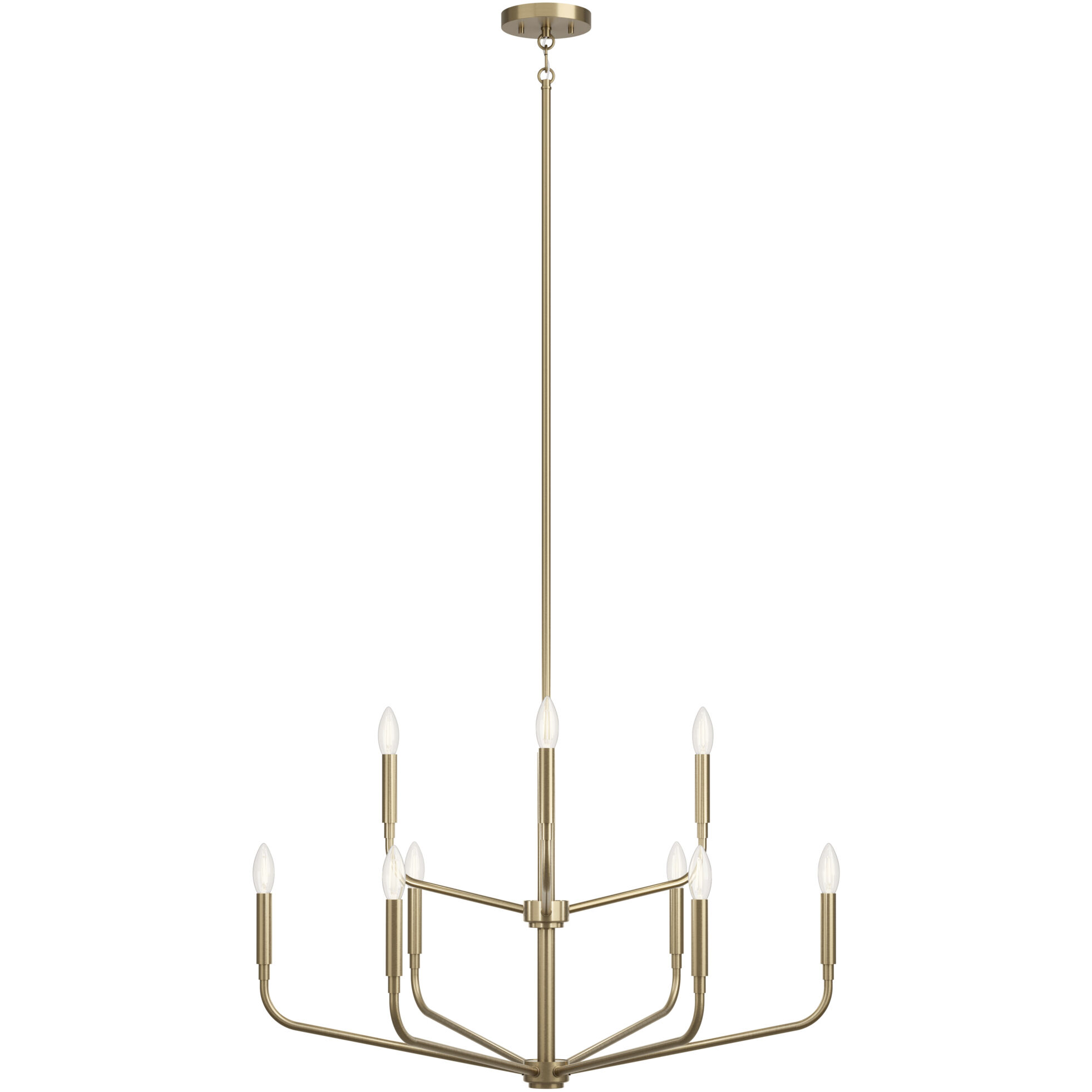 Madden 9 Light Champagne Bronze Chandelier Ceiling Light, 2 Tier