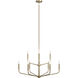 Madden 9 Light Champagne Bronze Chandelier Ceiling Light, 2 Tier