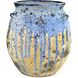 Cinisi Greenish White/Blue Drip Planter, Small