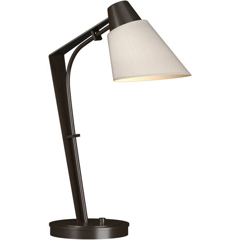 Reach 21.9 inch 100 watt Oil Rubbed Bronze Table Lamp Portable Light in Flax