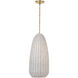 Chapman & Myers Kokomo LED 15 inch Antique-Burnished Brass Elongated Pendant Ceiling Light