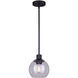 Madison 1 Light 7 inch Black Pendant Light Ceiling Light