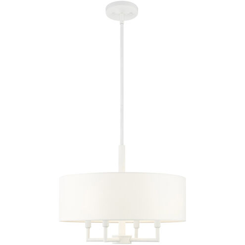 Meridian 4 Light 18 inch White Pendant Chandelier Ceiling Light