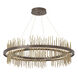 Gossamer LED 38 inch White and Modern Brass Pendant Ceiling Light