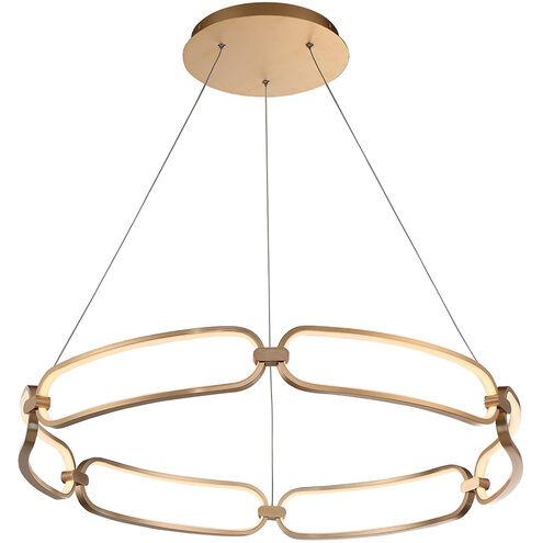 Charmed LED 32 inch Soft Gold Chandelier Ceiling Light in 32in, dweLED