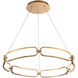 Charmed LED 32 inch Soft Gold Chandelier Ceiling Light in 32in, dweLED