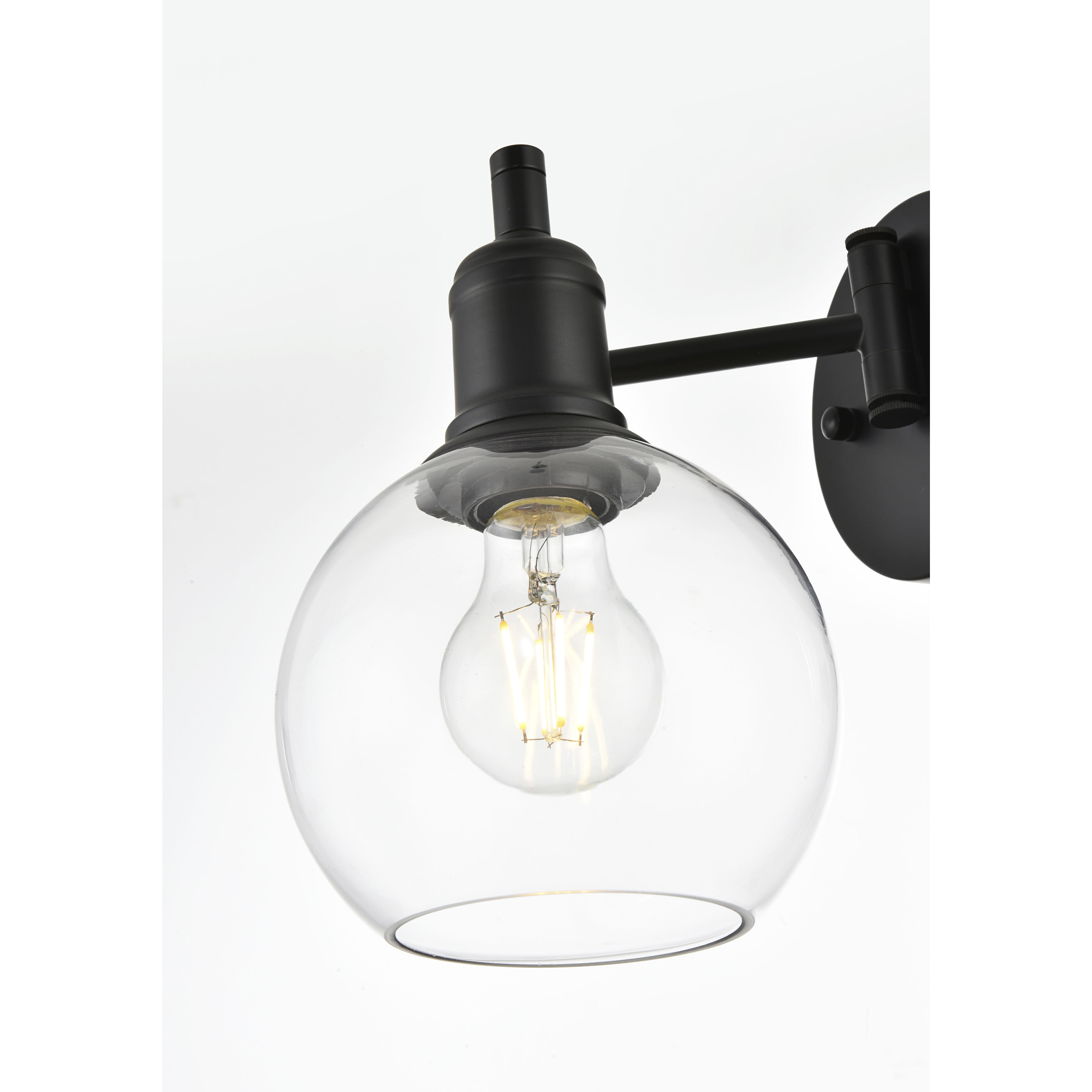 Davian 12 inch 40.00 watt Black Swing Arm Wall Sconce Wall Light