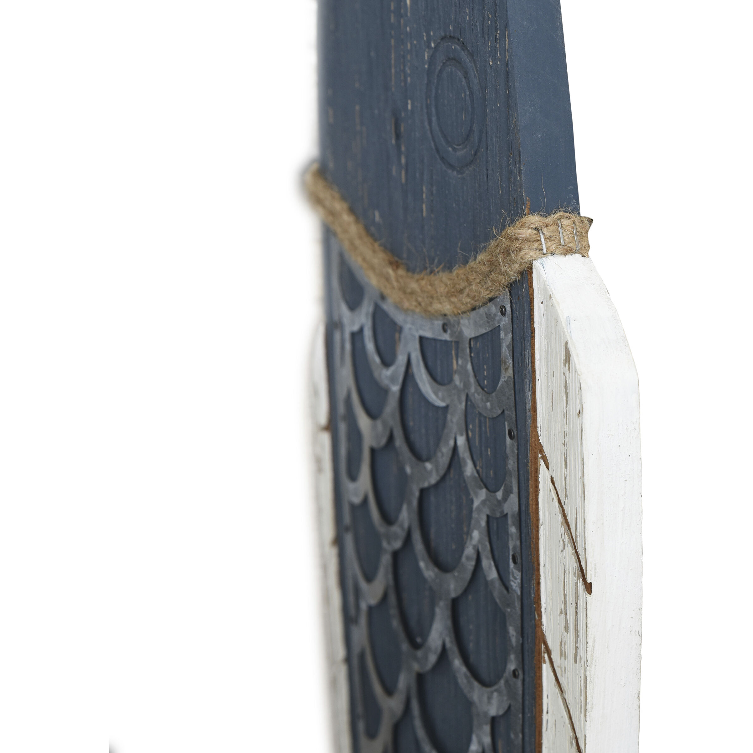 Signature Dark Blue and White Wall Art