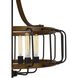 Kellia 6 Light 28 inch Iron and Dark Oak Chandelier Ceiling Light