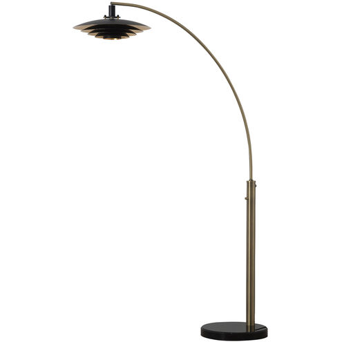 Rancho Mirage 87 inch 60.00 watt Weathered Brass and Black Arc Floor Lamp Portable Light