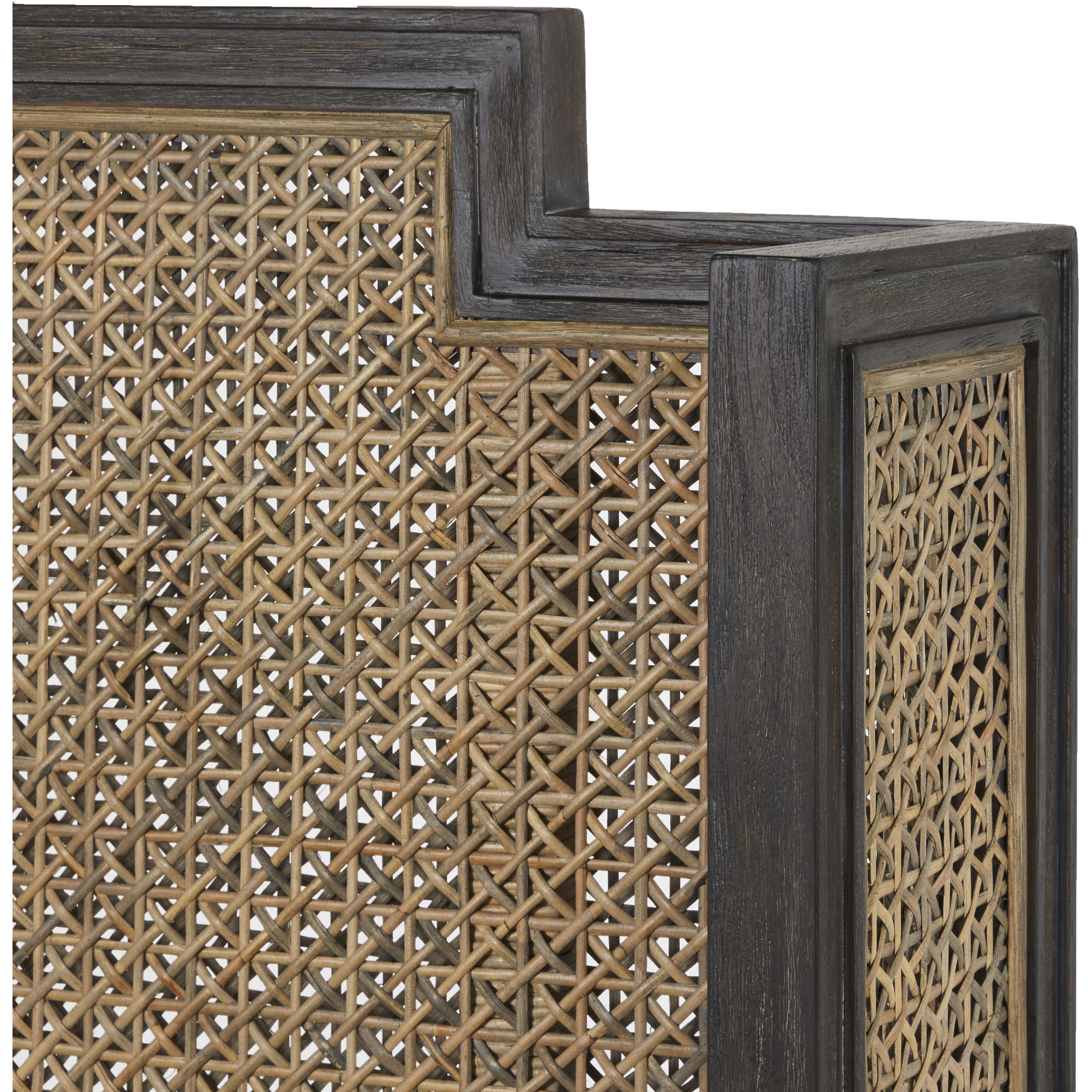 Camille Natural Gray Rattan and Cerused Ash Bed