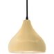 Radiance 1 Light 8 inch Muted Yellow and Matte Black Pendant Ceiling Light