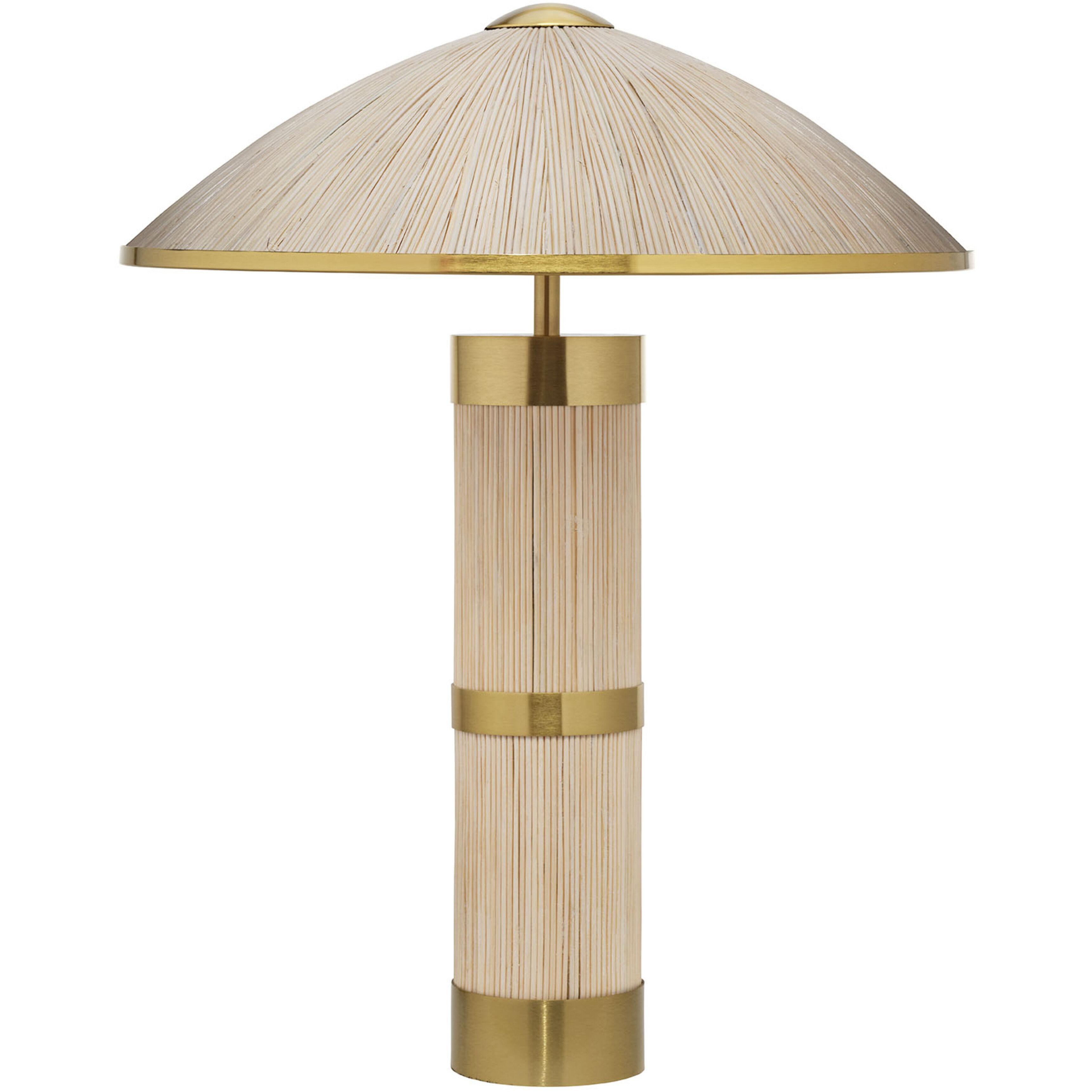 Seychelles 64 inch 60.00 watt White Washed Rattan and Polished Brass Floor Lamp Portable Light, Inline
