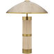 Seychelles 64 inch 60.00 watt White Washed Rattan and Polished Brass Floor Lamp Portable Light, Inline