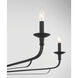 Velena 6 Light 47.25 inch Dark Matte Black Chandelier Ceiling Light