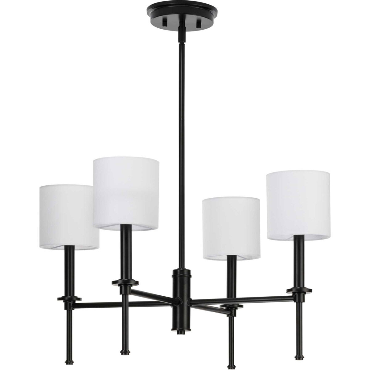 Elara 4 Light 23 inch Matte Black Chandelier Ceiling Light