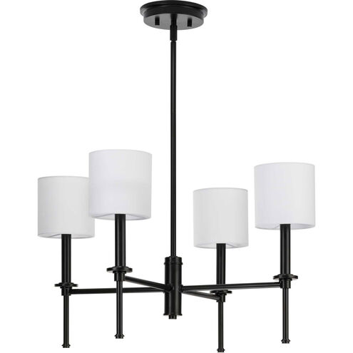 Elara 4 Light 23 inch Matte Black Chandelier Ceiling Light