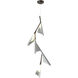 Plume LED 15.1 inch Oil Rubbed Bronze and Vintage Platinum Pendant Ceiling Light in Oil Rubbed Bronze/Vintage Platinum