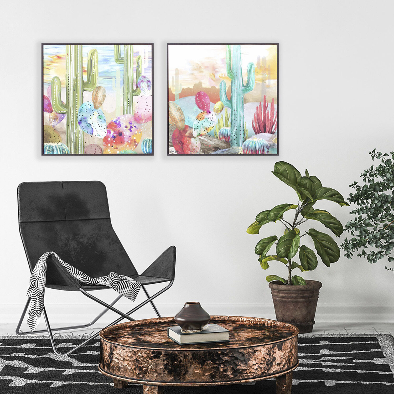 Landscapes 19 X 19 inch Non-Glass Framed Art, Propac