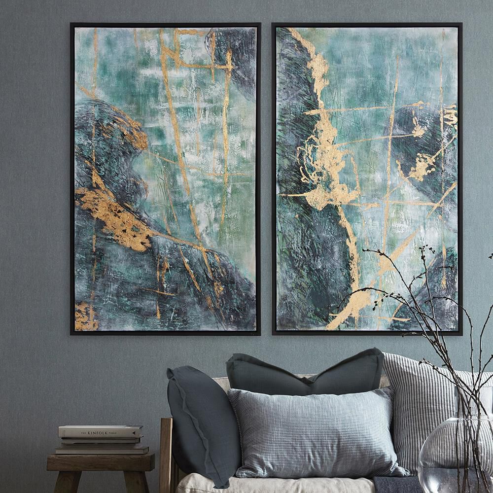 Ocean Wave 2 51 X 31 inch Hand Painted Wall Art