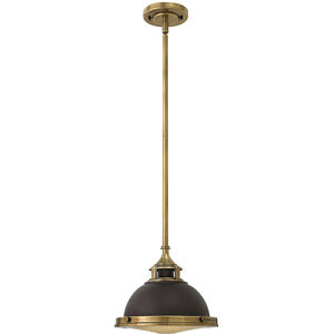 Amelia LED 12 inch Buckeye Bronze with Heritage Brass Indoor Mini Pendant Ceiling Light