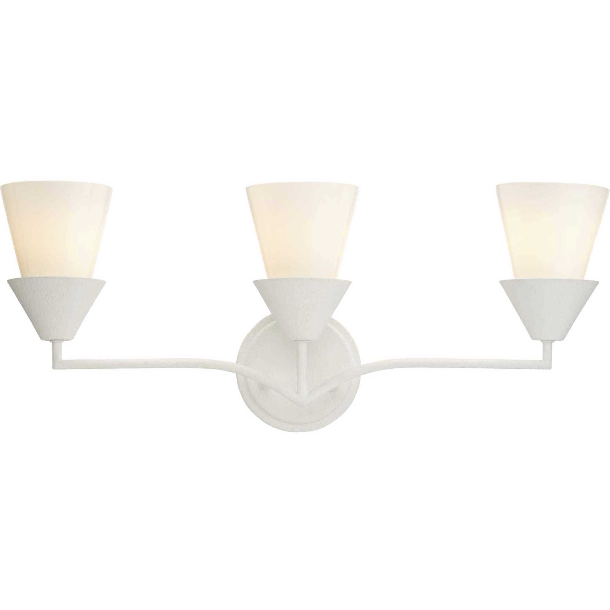 Pinellas 3 Light 24 inch White Plaster Vanity Light Wall Light, Design Series