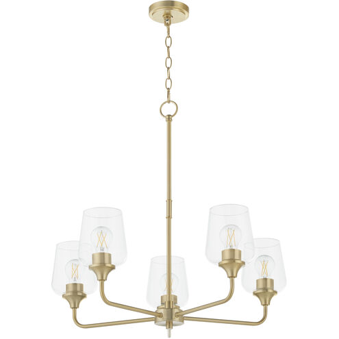Raymond 5 Light 27 inch Aged Brass Chandelier Ceiling Light