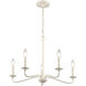 Quinn 5 Light 23.75 inch Antique White Chandelier Ceiling Light