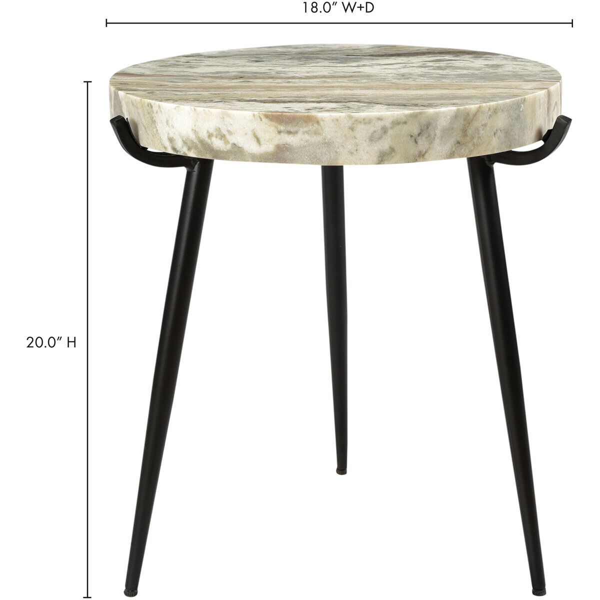 Brinley 20 X 18 inch Brown Accent Table