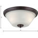 Pittman 2 Light 14 inch Sienna Bronze Flush Mount Ceiling Light