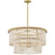Indra 5 Light 28.25 inch Lacquered Brass Convertible Chandelier Ceiling Light