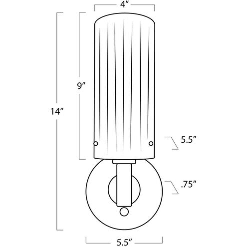 Dixie 1 Light 5.5 inch Natural Brass Wall Sconce Wall Light