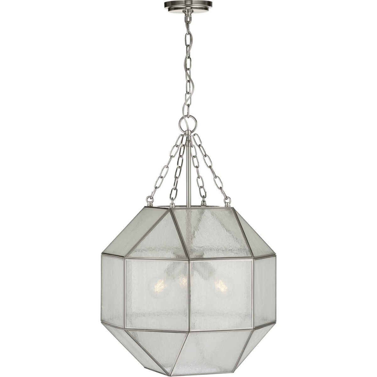 Mauldin 3 Light 17 inch Brushed Nickel Pendant Ceiling Light, Design Series