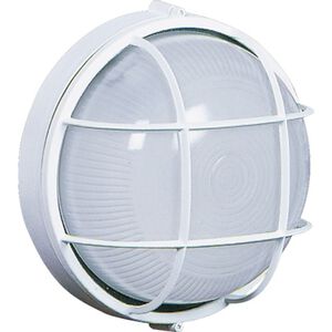 Marine LED 7.5 inch White Outdoor Wall Light, Small, Round