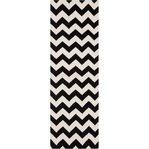 Frontier 96 X 30 inch Cream, Black Rug