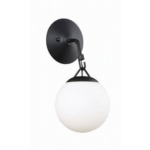 Orion 1 Light 6 inch Flat Black Wall Sconce Wall Light