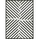 Optika 130 X 94 inch Black/White Rug in 8 x 11