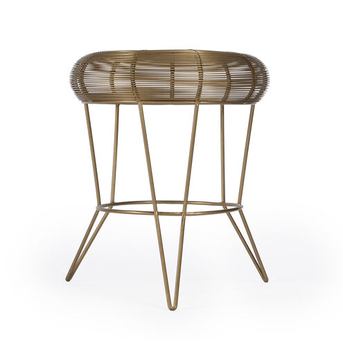 Allen Decorative Wire Side Table in Antique Gold