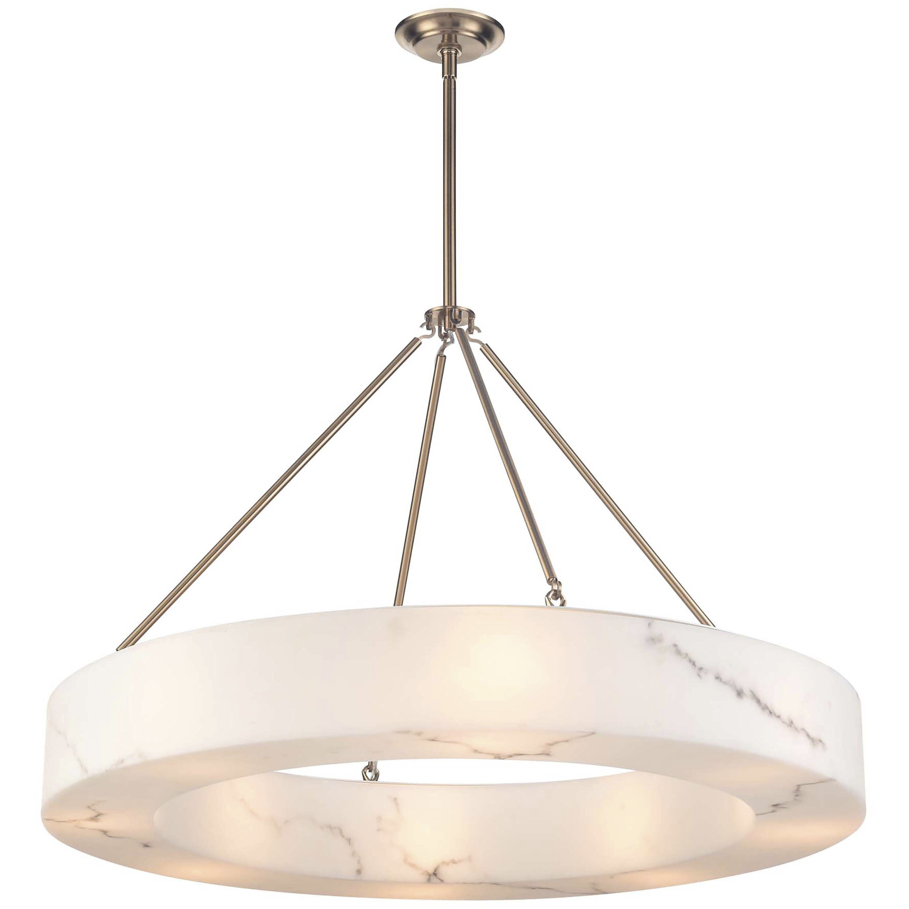 Chamblin 8 Light 35.25 inch Faux Alabaster Pendant Ceiling Light